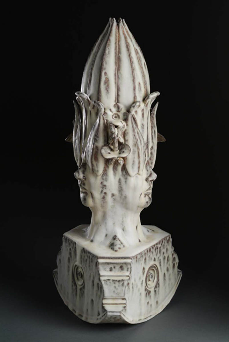 Triple Anonym Figure Ceramic Glaze Clay Art Architectural Arizona State Museum Sculpture by artist Dirk Staschke