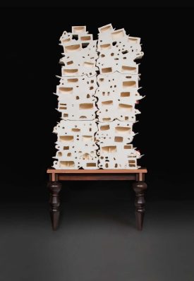 Confectional facade Sculpture by artist Dirk Staschke - back